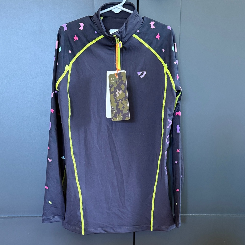 Aubrion Hyde Park Young Rider Base Layer in Leopard